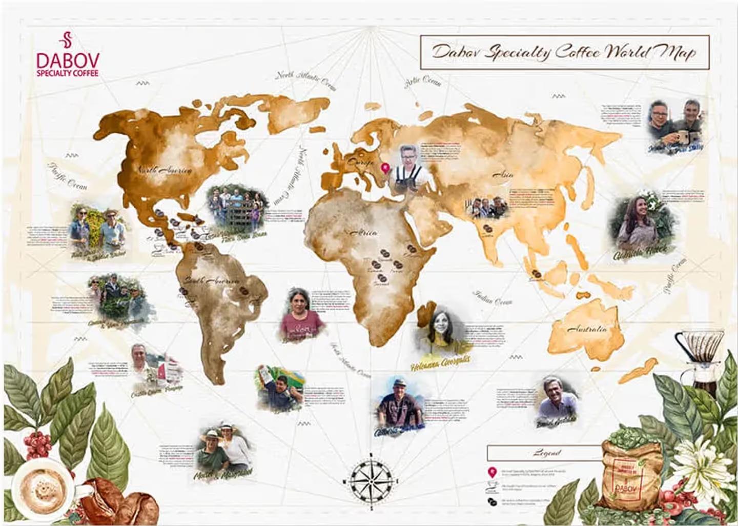 DABOV Specialty Coffee Map